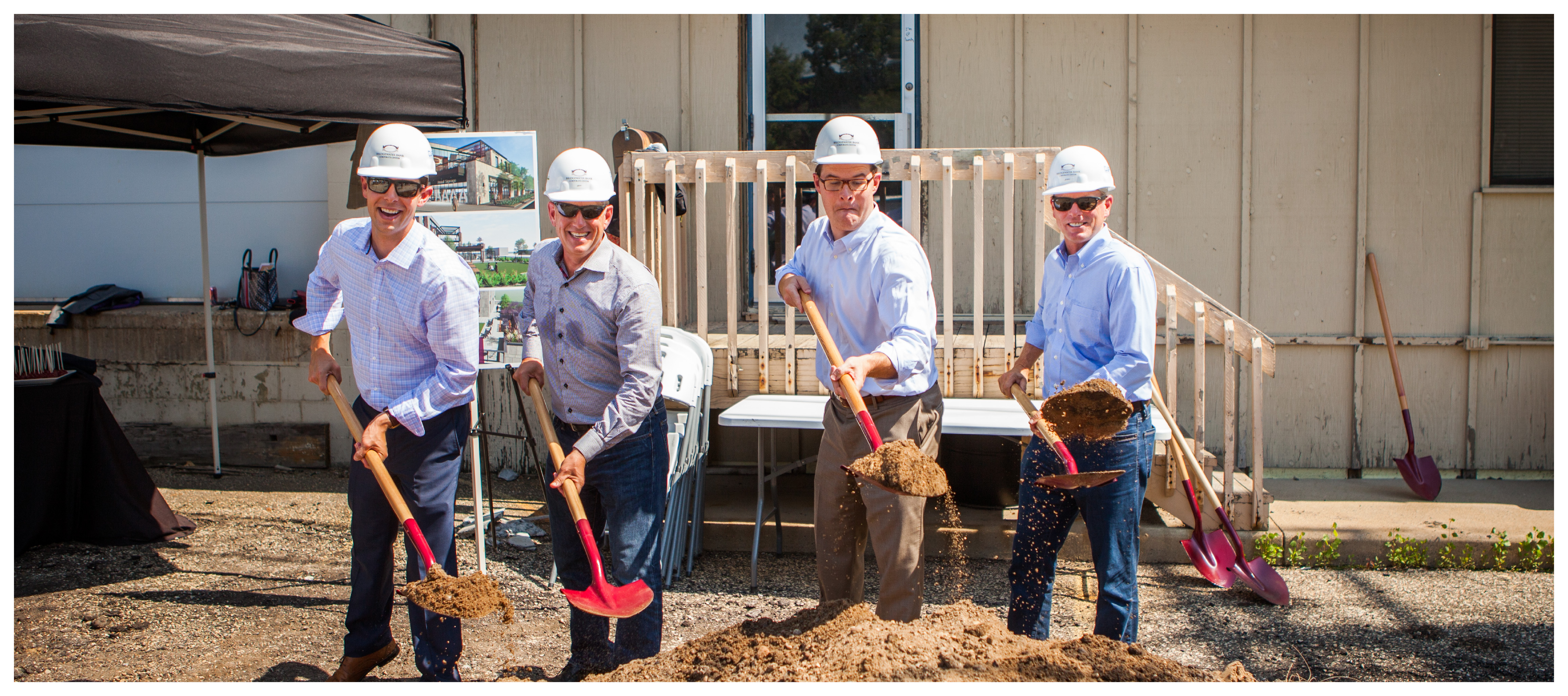 Photo of Leadership members at PrimeTrust Group Corporate Center groundbreaking.